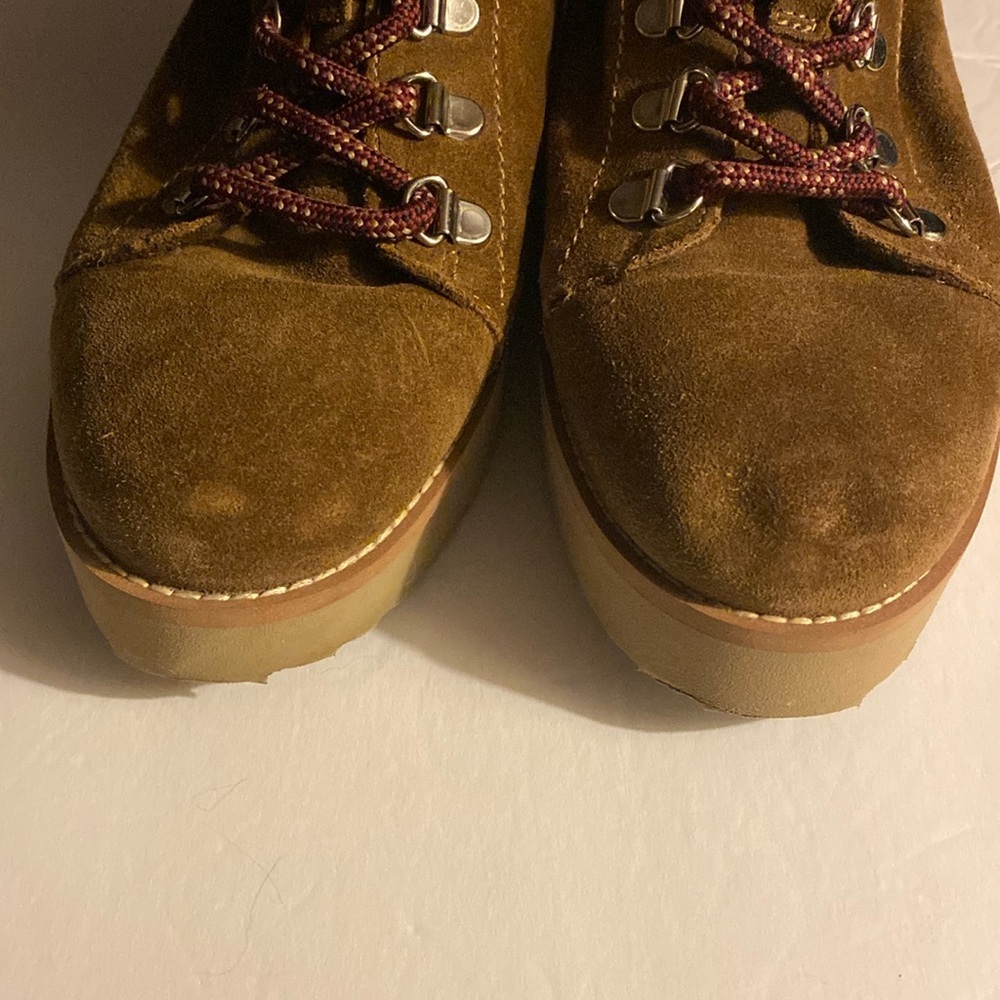 Sam Edelman Boots, Hiking Boots, Suede Leather, Sherpa, Sz 7.5, Gorpcore - Picture 9 of 14